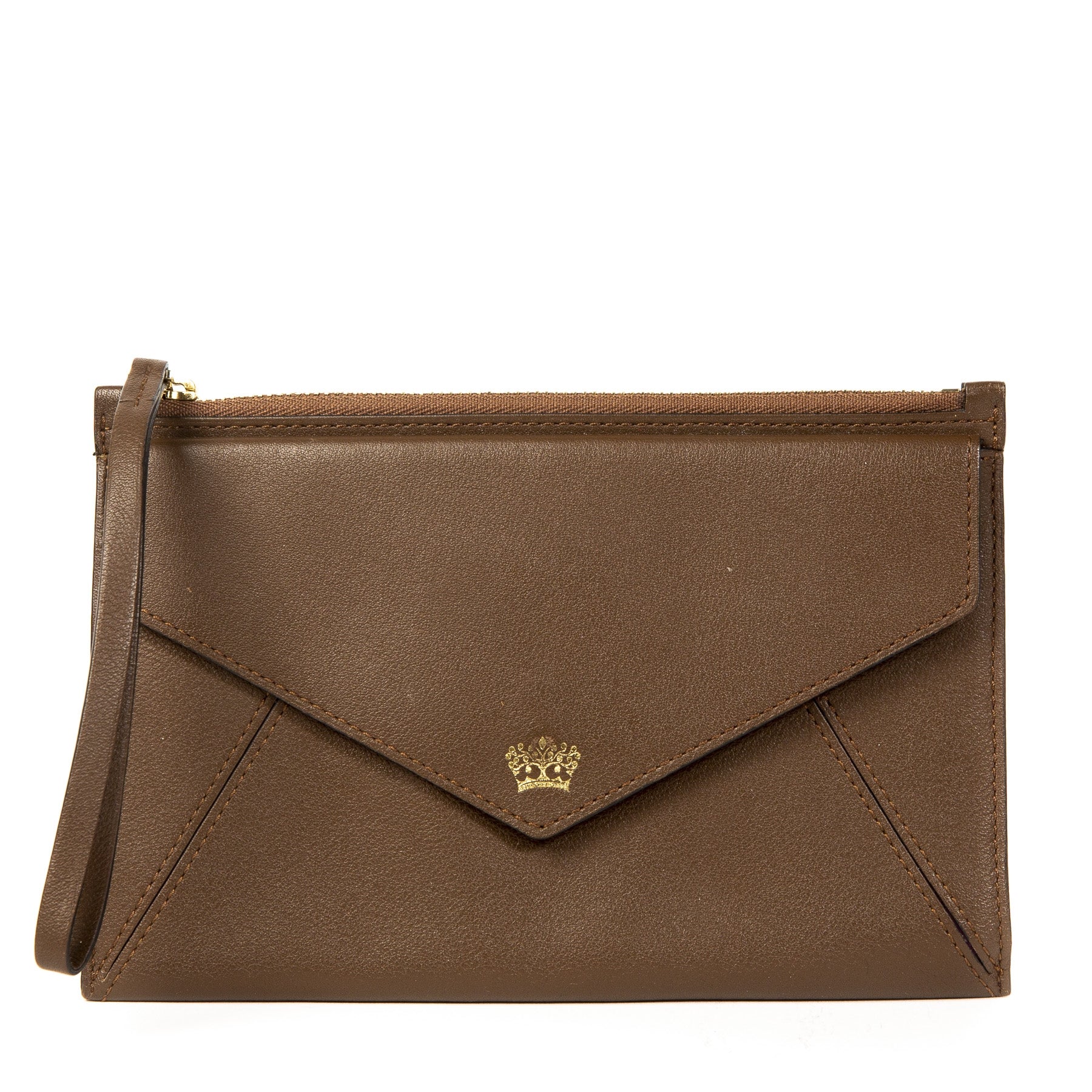 Buy 100% authentic Delvaux Brown Pouch for the best price at Labellov
