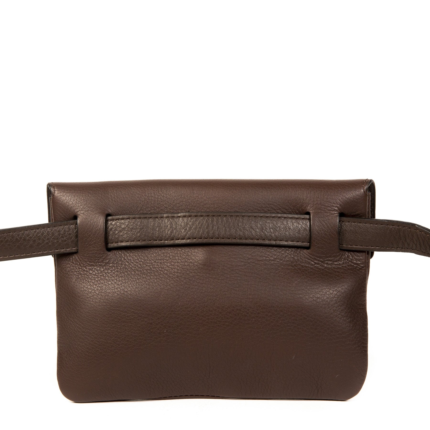 Authentieke Tweedehands Delvaux Brown D Belt Bag juiste prijs veilig online shoppen luxe merken webshop mode fashion winkelen Antwerpen België