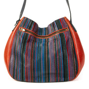 Authentieke Tweedehands Delvaux Multicolor Toile de Cuir Shoulder Bag juiste prijs veilig online shoppen luxe merken webshop winkelen Antwerpen België mode fashion