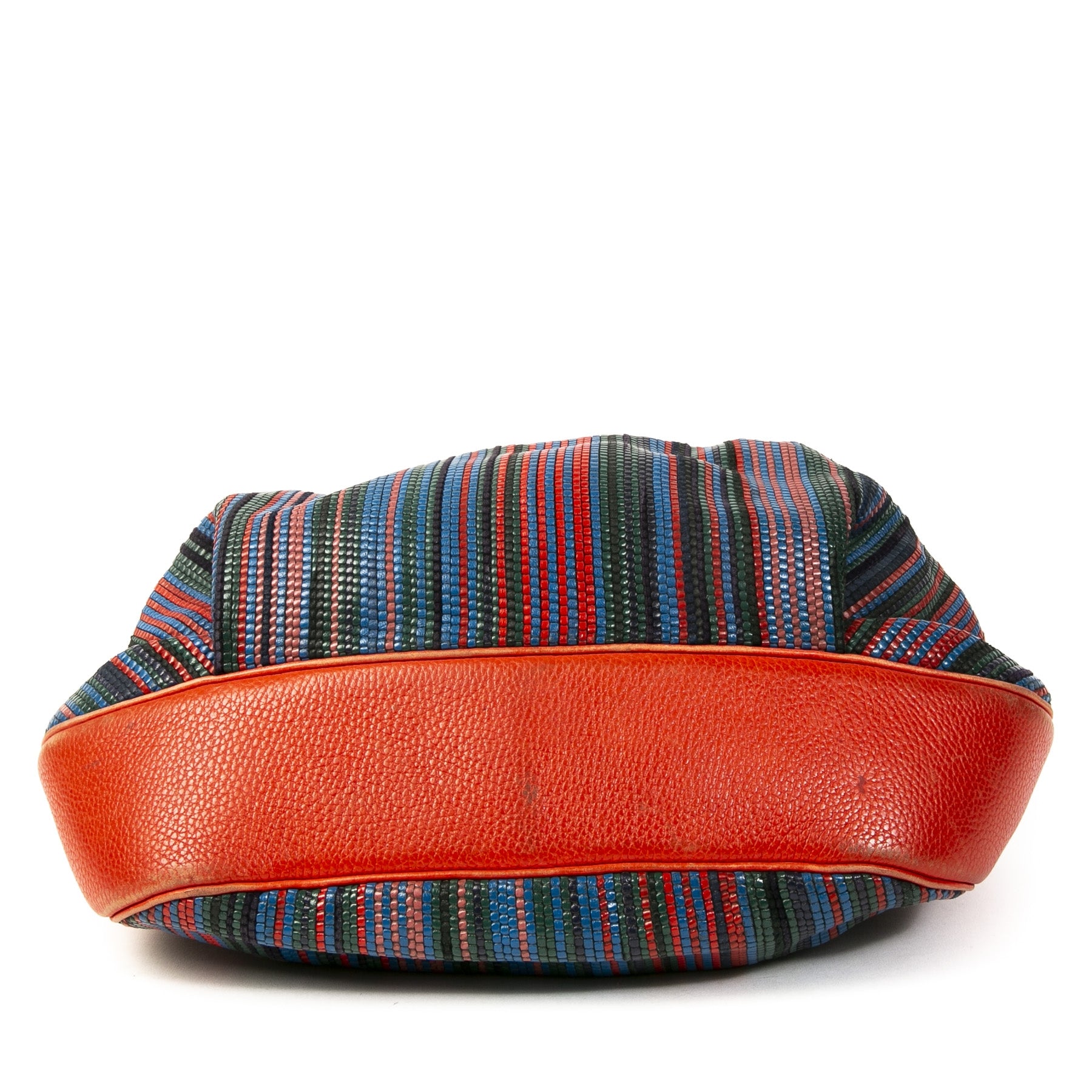 Authentieke Tweedehands Delvaux Multicolor Toile de Cuir Shoulder Bag juiste prijs veilig online shoppen luxe merken webshop winkelen Antwerpen België mode fashion