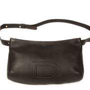 Authentieke Tweedehands Delvaux Dark Brown D Belt Bag juiste prijs veilig online shoppen luxe merken webshop mode fashion winkelen Antwerpen België