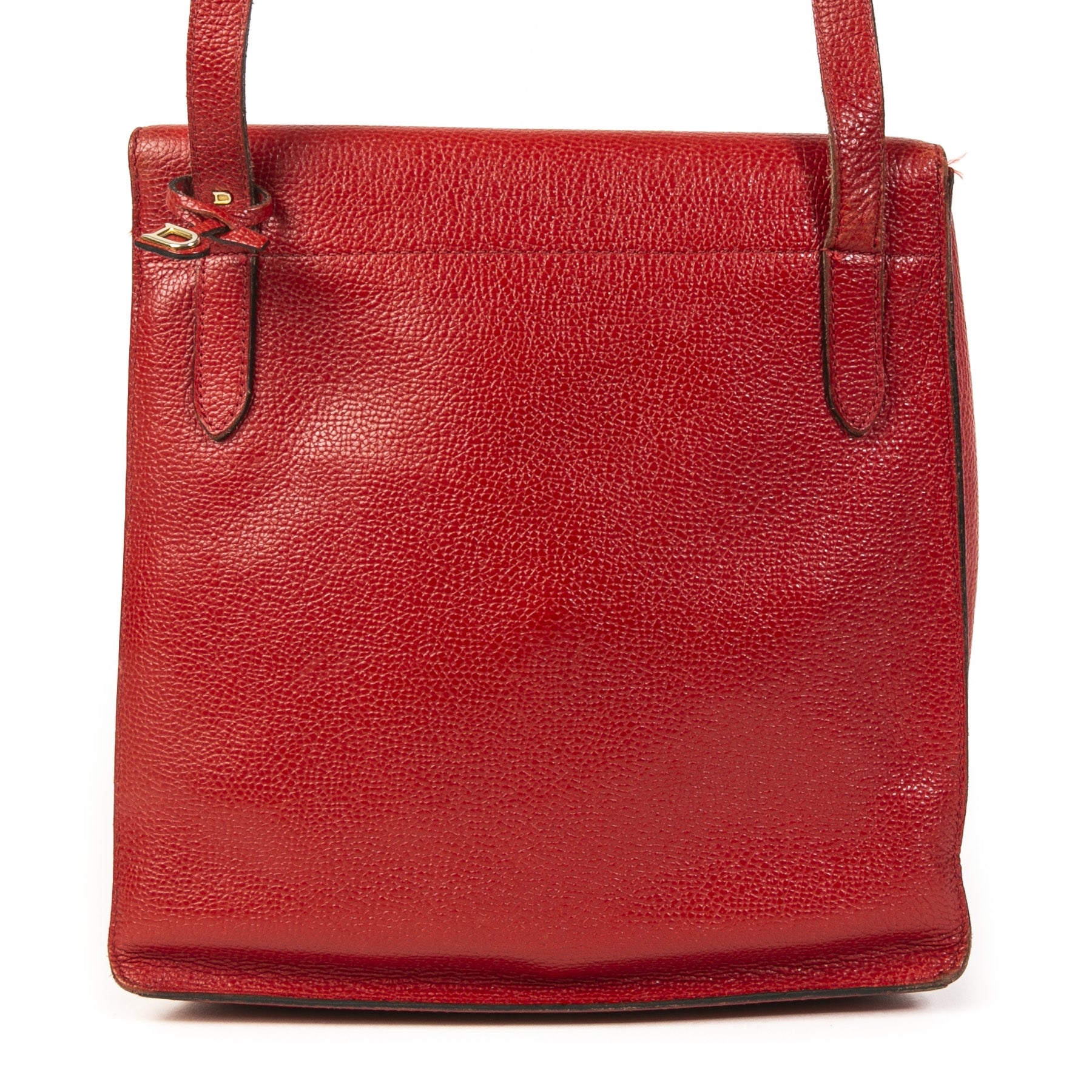 Authentic second-hand vintage Delvaux Rubis Red Crossbody Bag buy online webshop LabelLOV