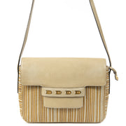 Delvaux Beige Toile de Cuir Crossbody Bag