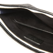 Balenciaga Striped Leather Portfolio Clutch