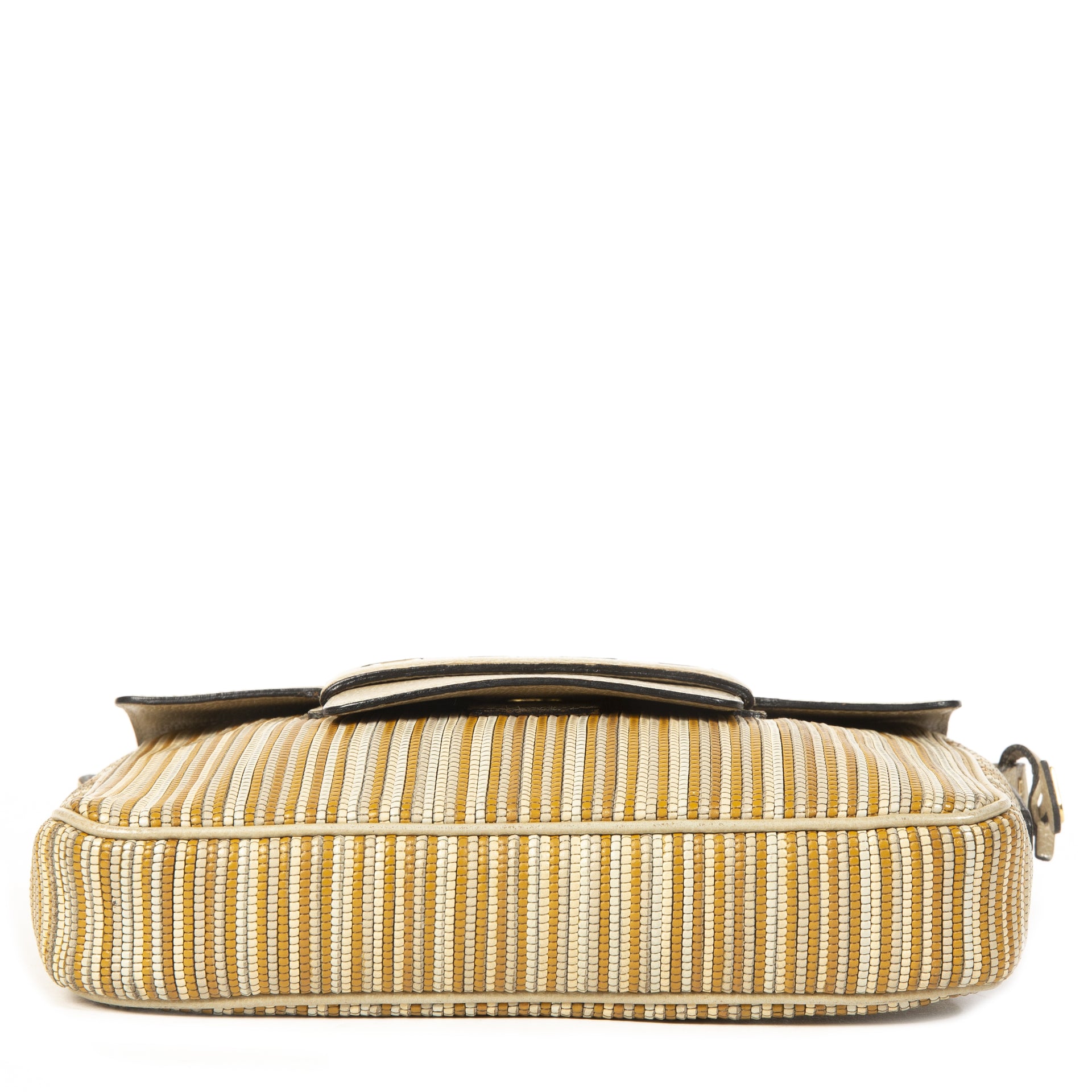 Delvaux Beige Toile de Cuir Crossbody Bag