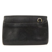 Authentieke tweedehands Delvaux Black Leather Wallet Silver D Logo juiste prijs veilig online winkelen LabelLOV webshop luxe merken winkelen Antwerpen België mode fashion
