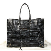 Balenciaga Black Papier A4 Python