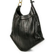 Authentieke tweedehands vintage Delvaux Toile De Cuir Satan Shoulder Bag koop online webshop LabelLOV