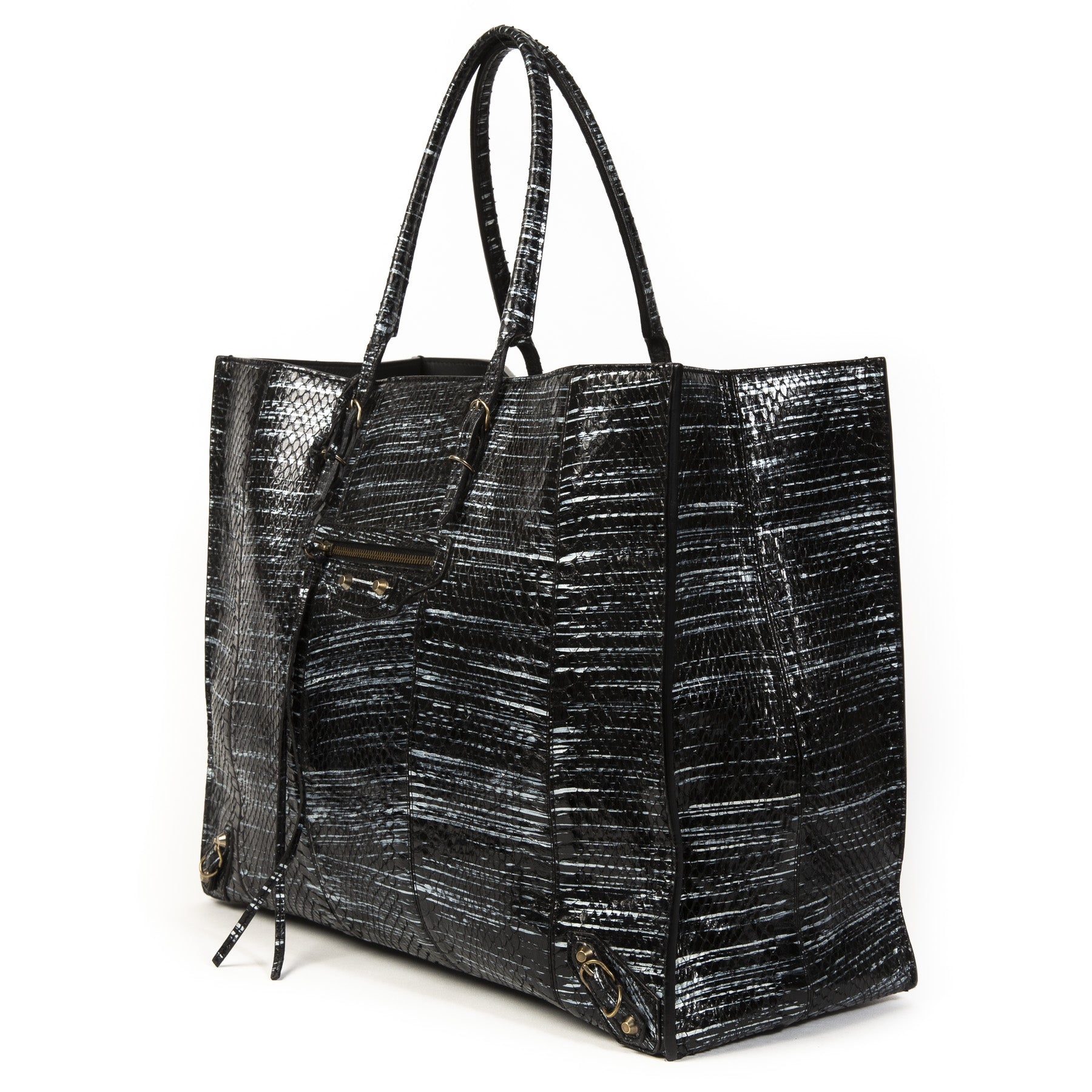 Balenciaga Zwarte Papier A4 Python