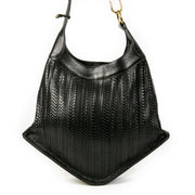 Authentique seconde main vintage Delvaux Toile De Cuir Satan Shoulder Bag achète en ligne webshop LabelLOV