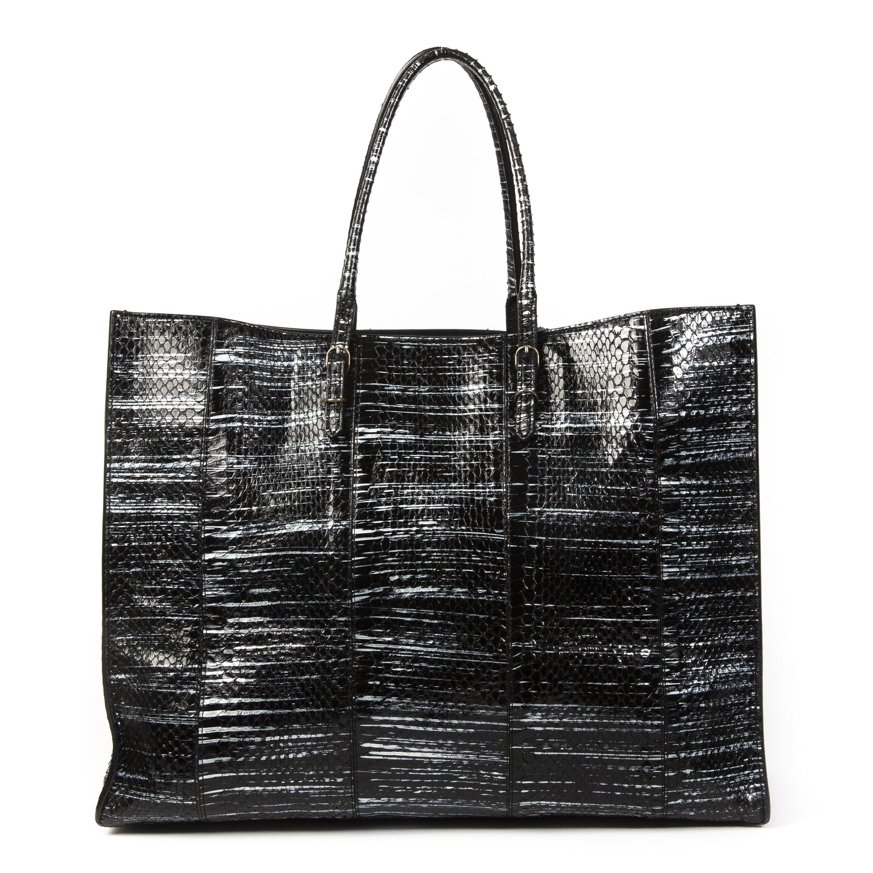Balenciaga Black Papier A4 Python