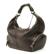 Authentieke tweedehands vintage Tods Brown Hobo Bag koop online webshop LabelLOV