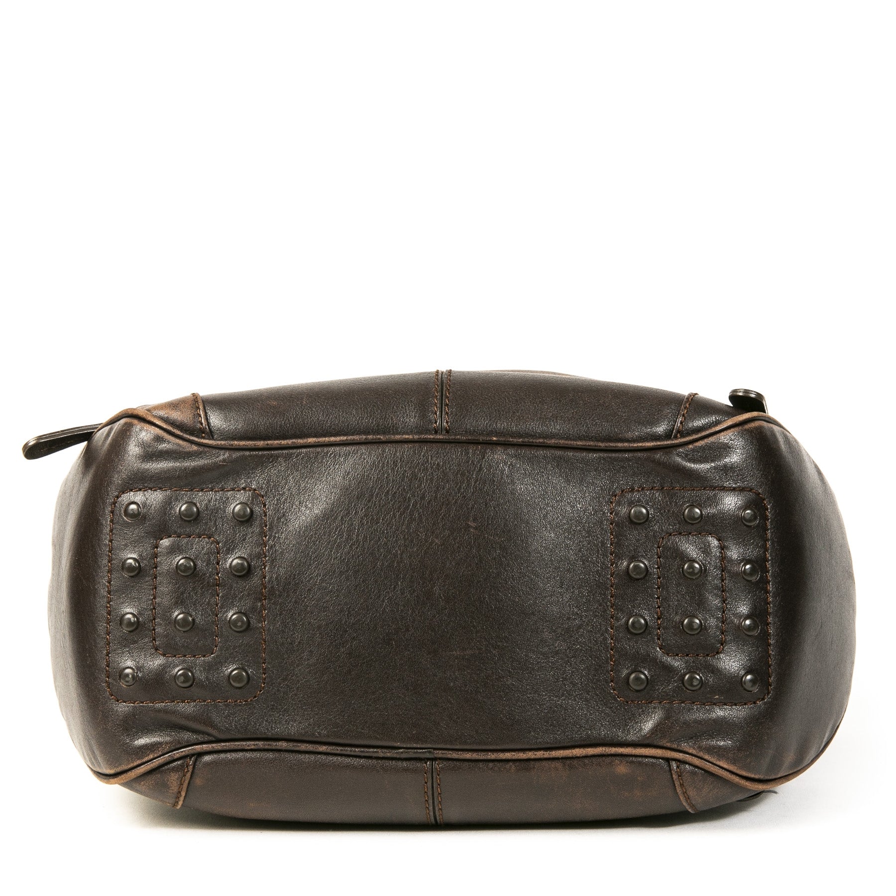 Authentique seconde main vintage Tods Brown Hobo Bag achète en ligne webshop LabelLOV
