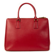 Authentieke Tweedehands Prada Red Leather Top Handle Bag + Strap juiste prijs veilig online shoppen luxe merken webshop winkelen Antwerpen België mode fashion