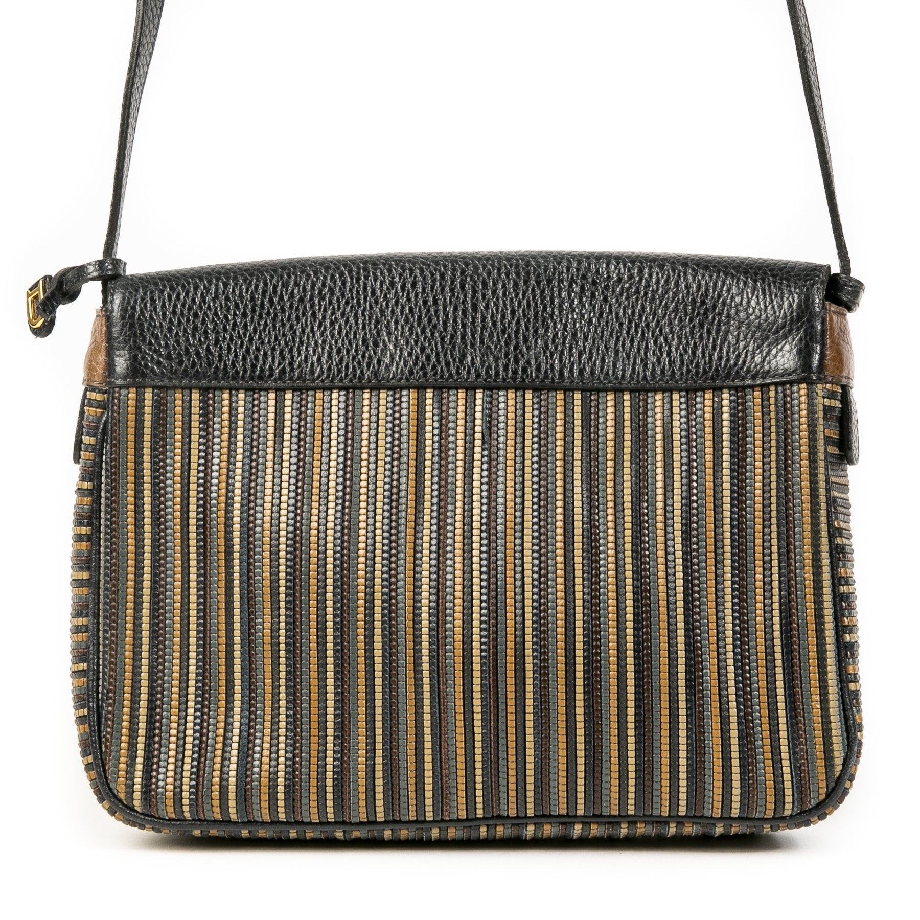 Delvaux Toile de Cuir Brown and Blue Bag kopen en verkopen aan de beste prijs bij Labellov tweedehands