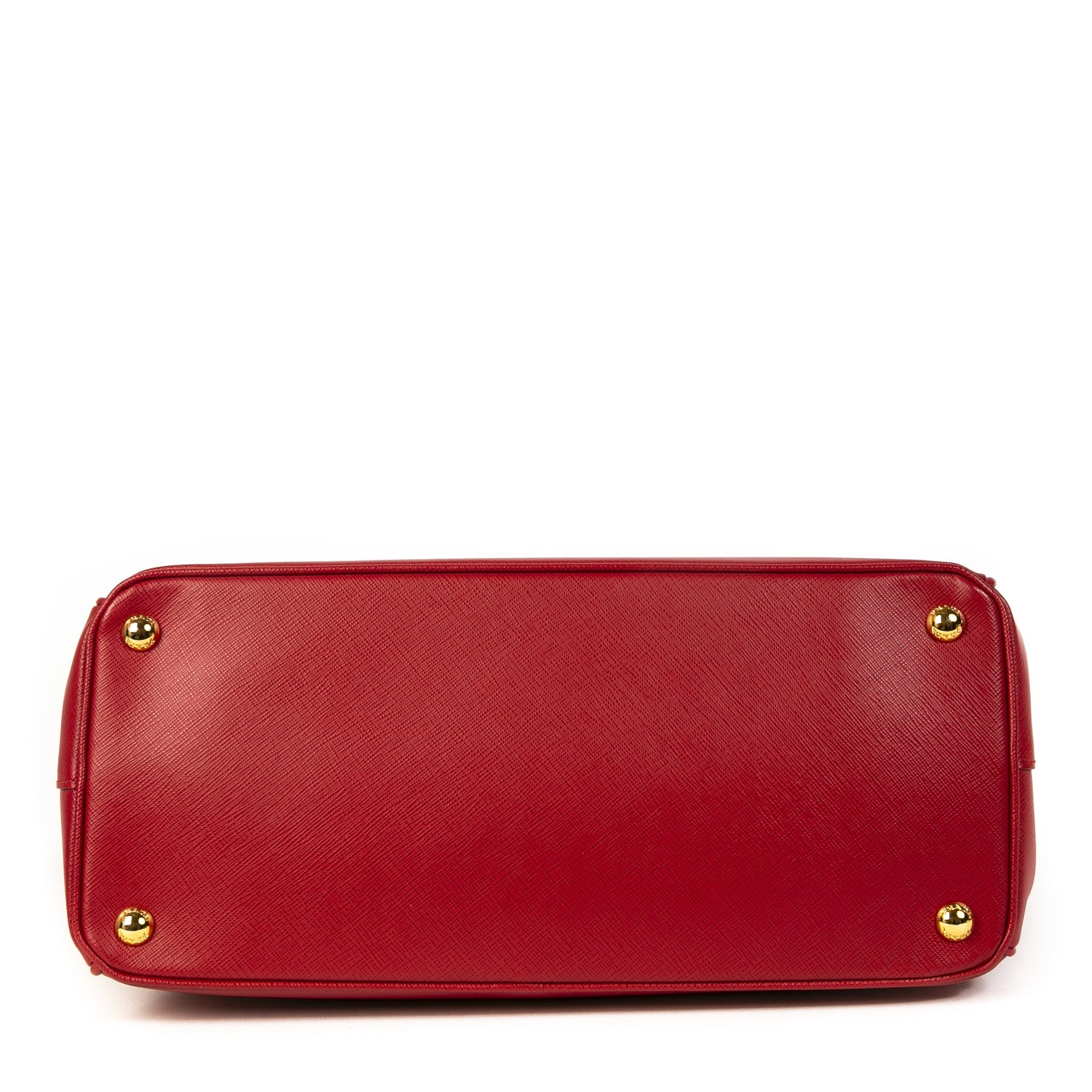 Authentieke Tweedehands Prada Red Leather Top Handle Bag + Strap juiste prijs veilig online shoppen luxe merken webshop winkelen Antwerpen België mode fashion