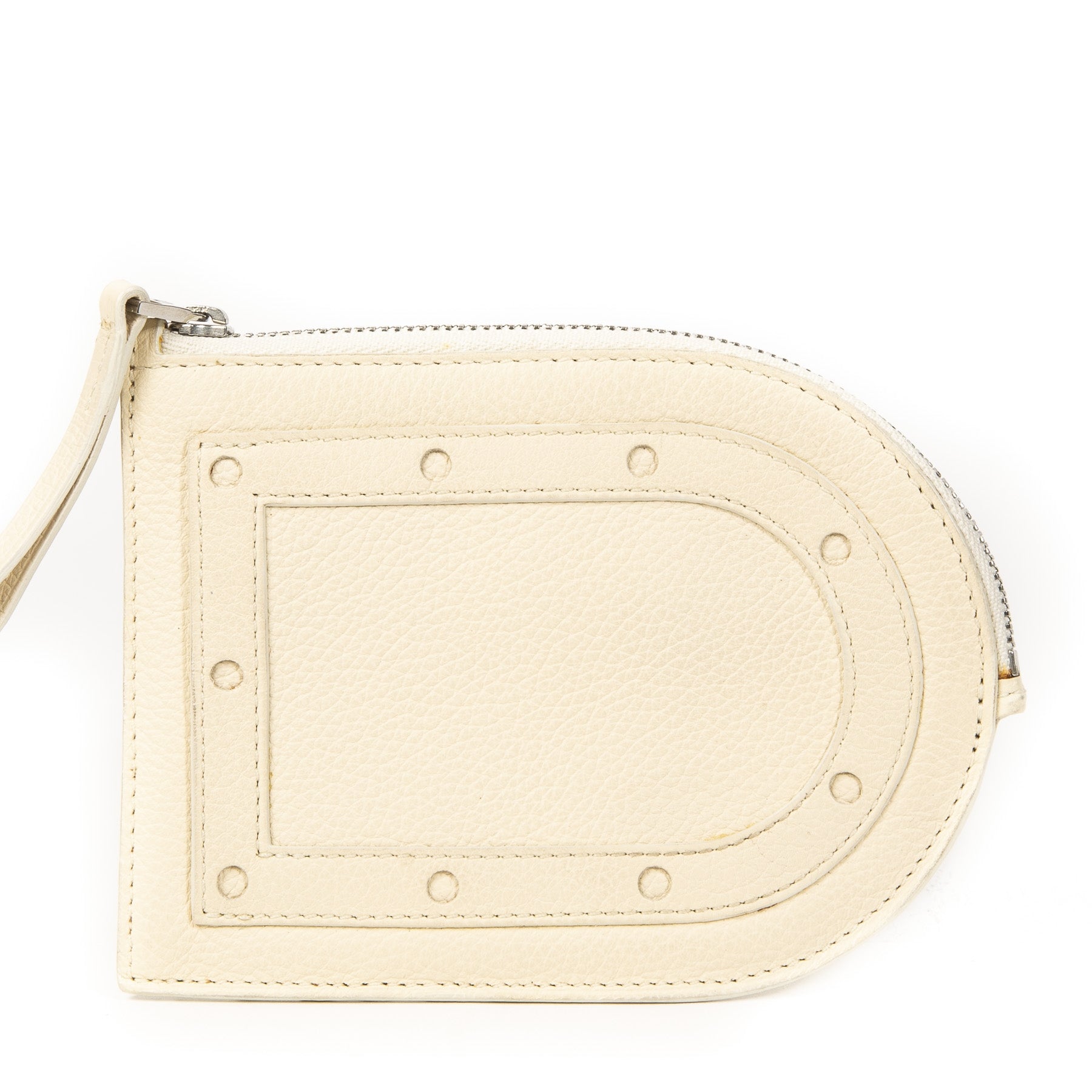 Authentieke Tweedehands Delvaux Cream D Wallet juiste prijs veilig online shoppen luxe merken webshop mode fashion winkelen Antwerpen België