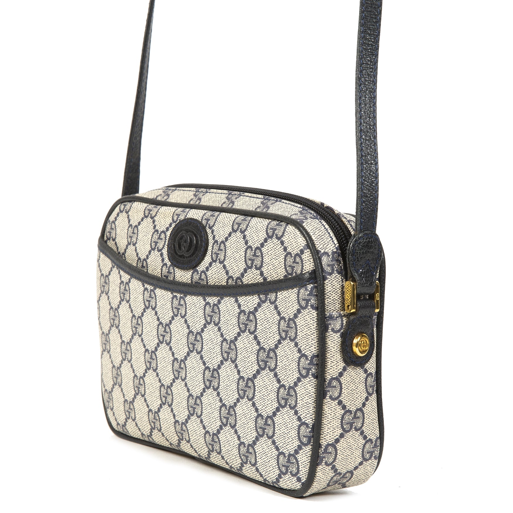 Gucci Blue Monogram Crossbody Bag
