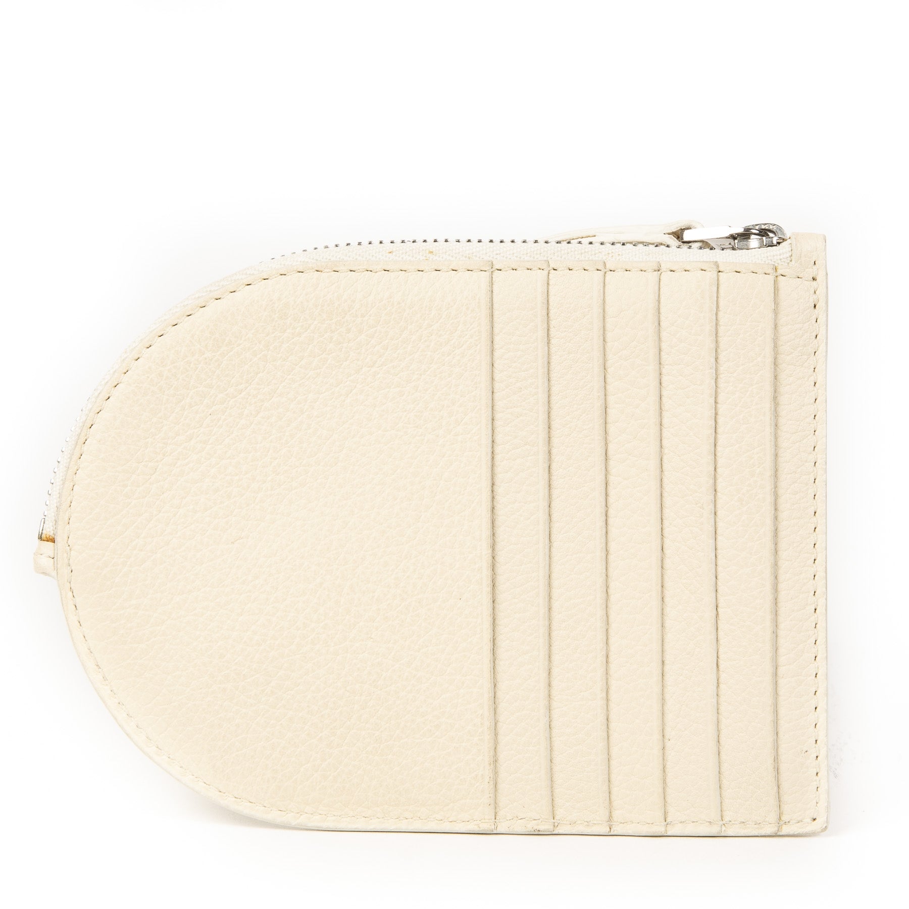 Authentieke Tweedehands Delvaux Cream D Wallet juiste prijs veilig online shoppen luxe merken webshop mode fashion winkelen Antwerpen België
