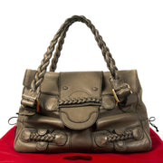Authentic second-hand vintage Valentino Grey Histoire Shoulder Bag buy online webshop LabelLOV
