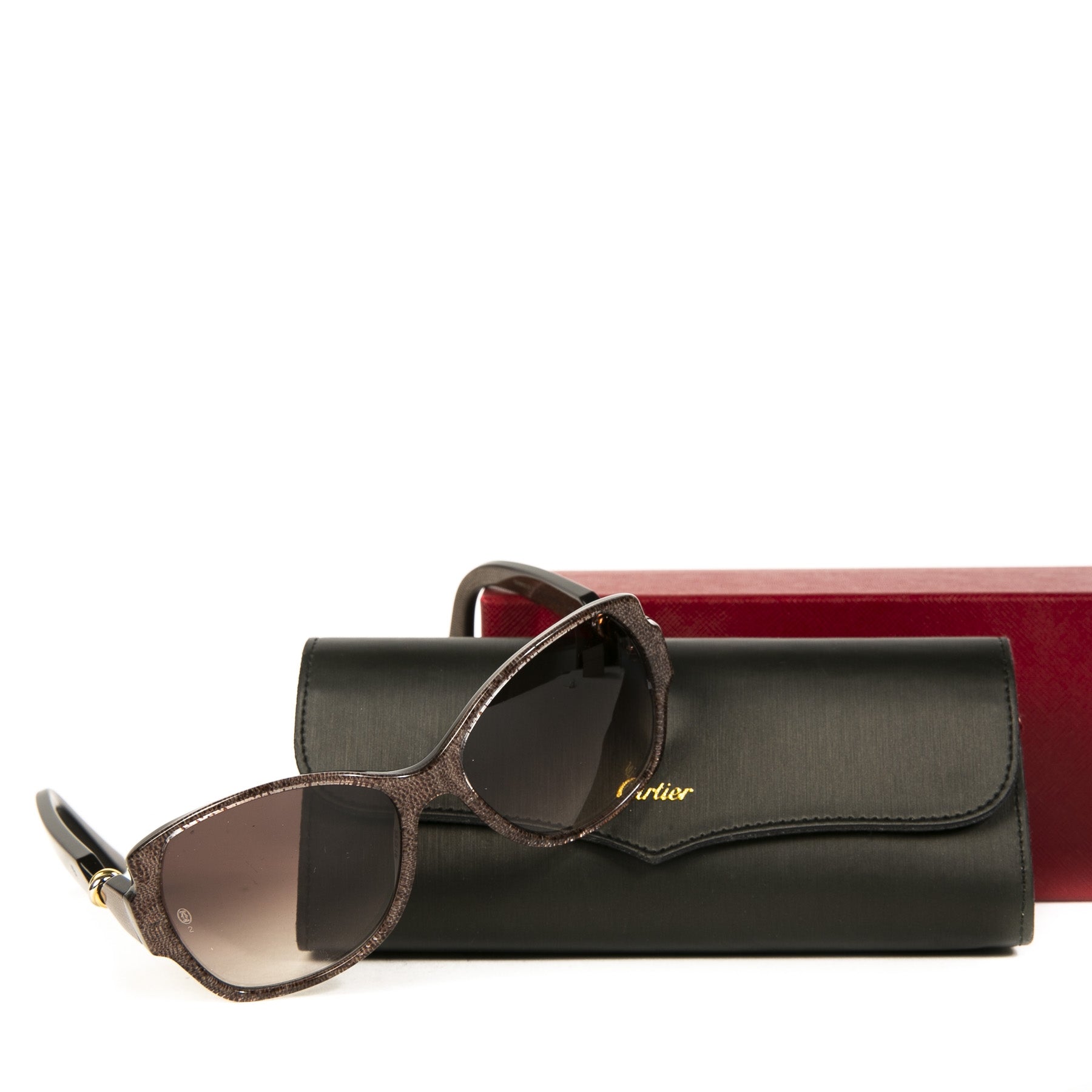 Cartier Brown Gold Detail Sunglasses