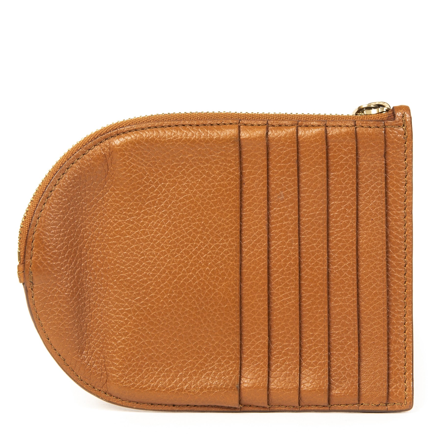 Authentieke Tweedehands Delvaux Cognac D Wallet juiste prijs veilig online shoppen luxe merken webshop mode fashion winkelen Antwerpen België