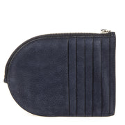 Authentieke Tweedehands Delvaux Dark Blue Nubuck D Wallet Coin Purse juiste prijs veilig online shoppen luxe merken webshop winkelen Antwerpen België