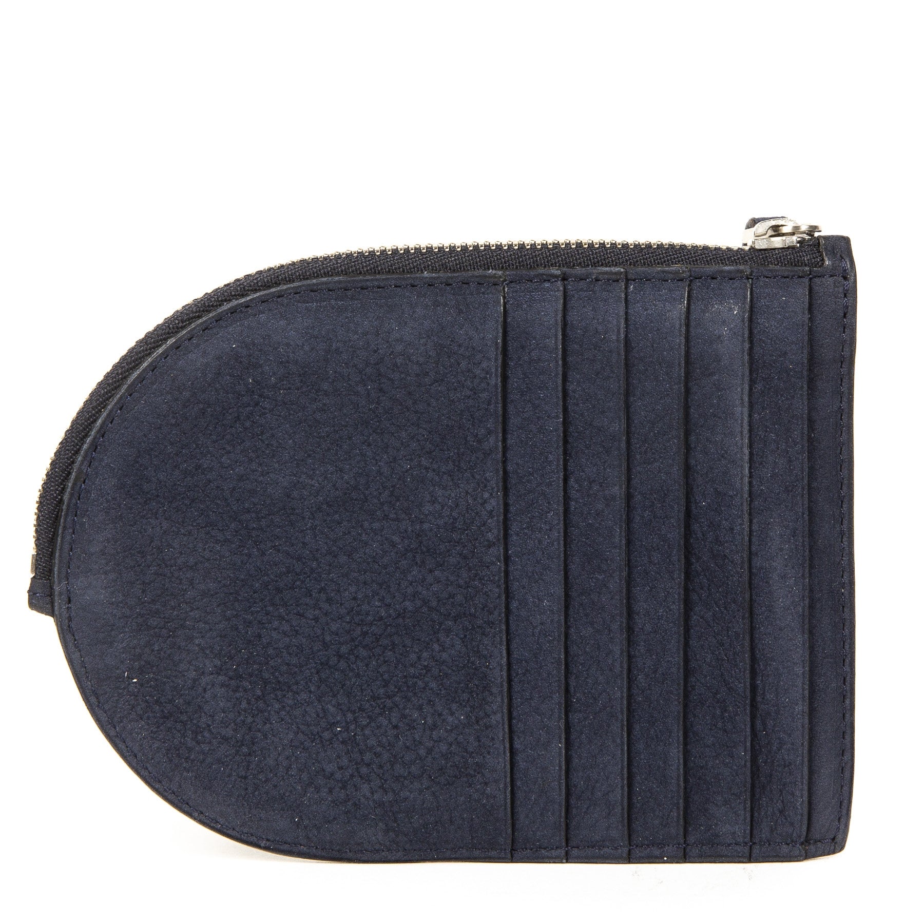 Authentieke Tweedehands Delvaux Dark Blue Nubuck D Wallet Coin Purse juiste prijs veilig online shoppen luxe merken webshop winkelen Antwerpen België