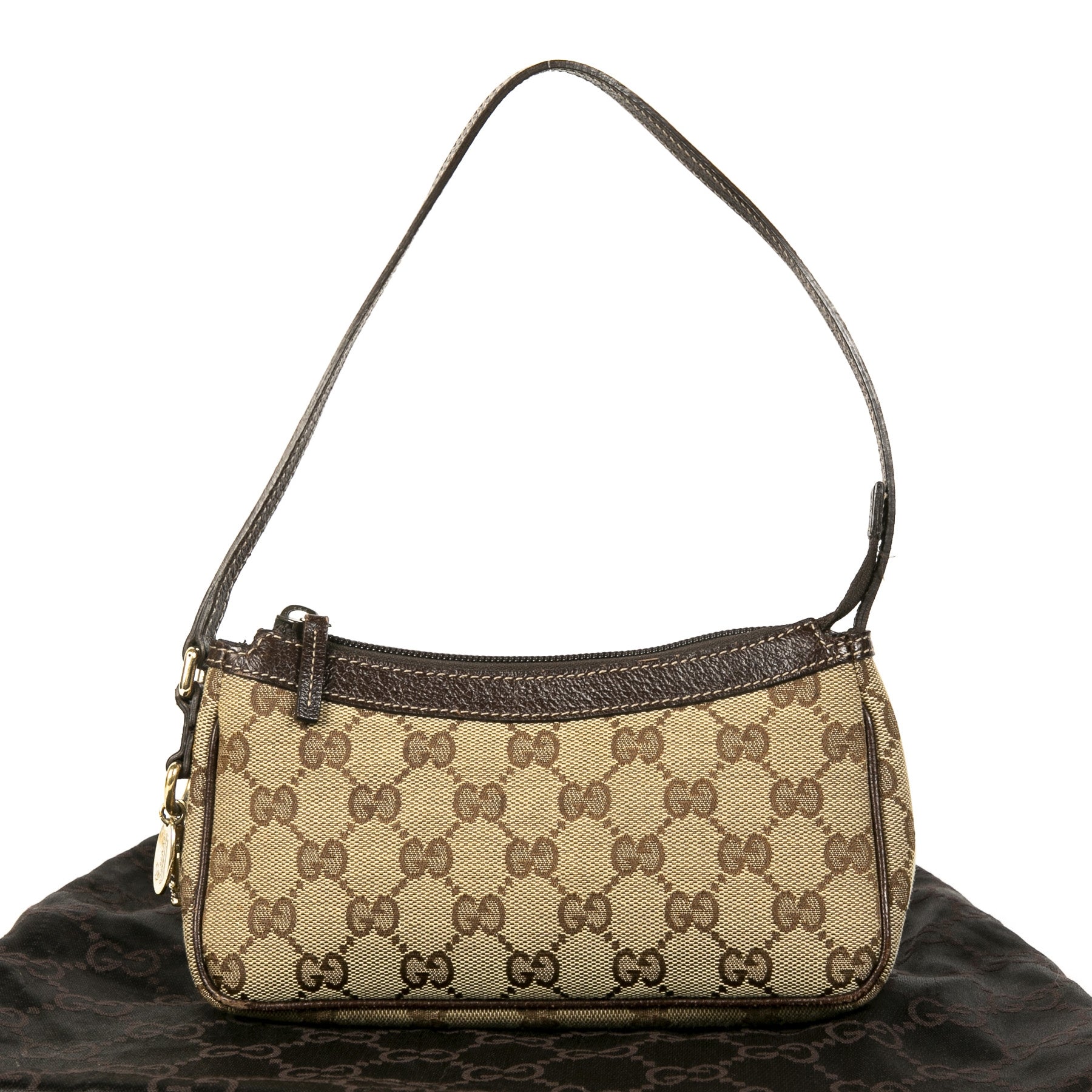 Gucci Monogram Charm Pochette Bag