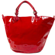 Delvaux Le Louise Red Patent Shoulder Bag