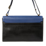 Koop authentieke tweedehands Lanvin Blue New Partition Leather Shoulder Bag juiste prijs veilig online winkelen LabelLOV webshop luxe merken winkelen Antwerpen België mode fashion