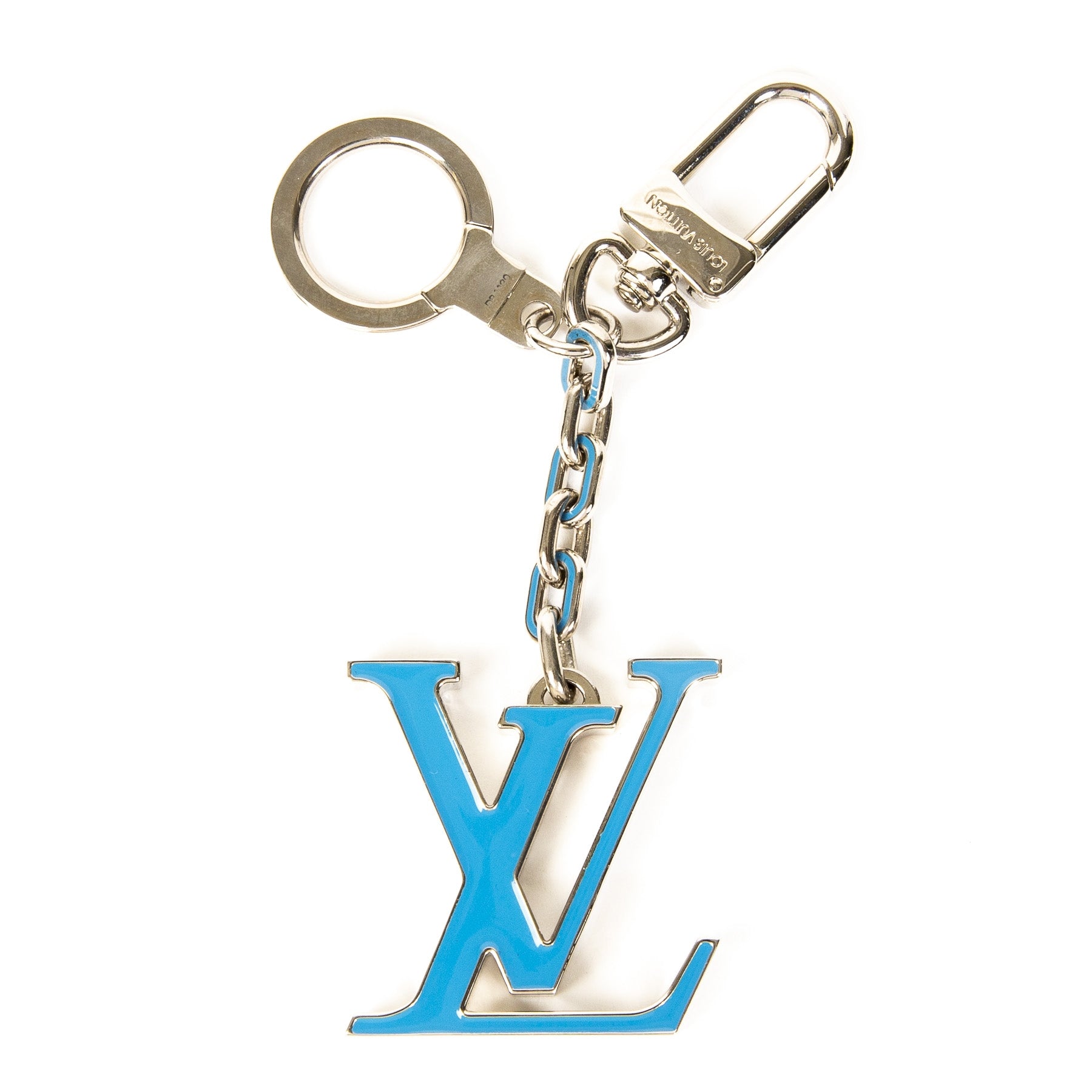 Authentic second-hand vintage Louis Vuitton Facettes Blue Bag Charm buy online webshop LabelLOV