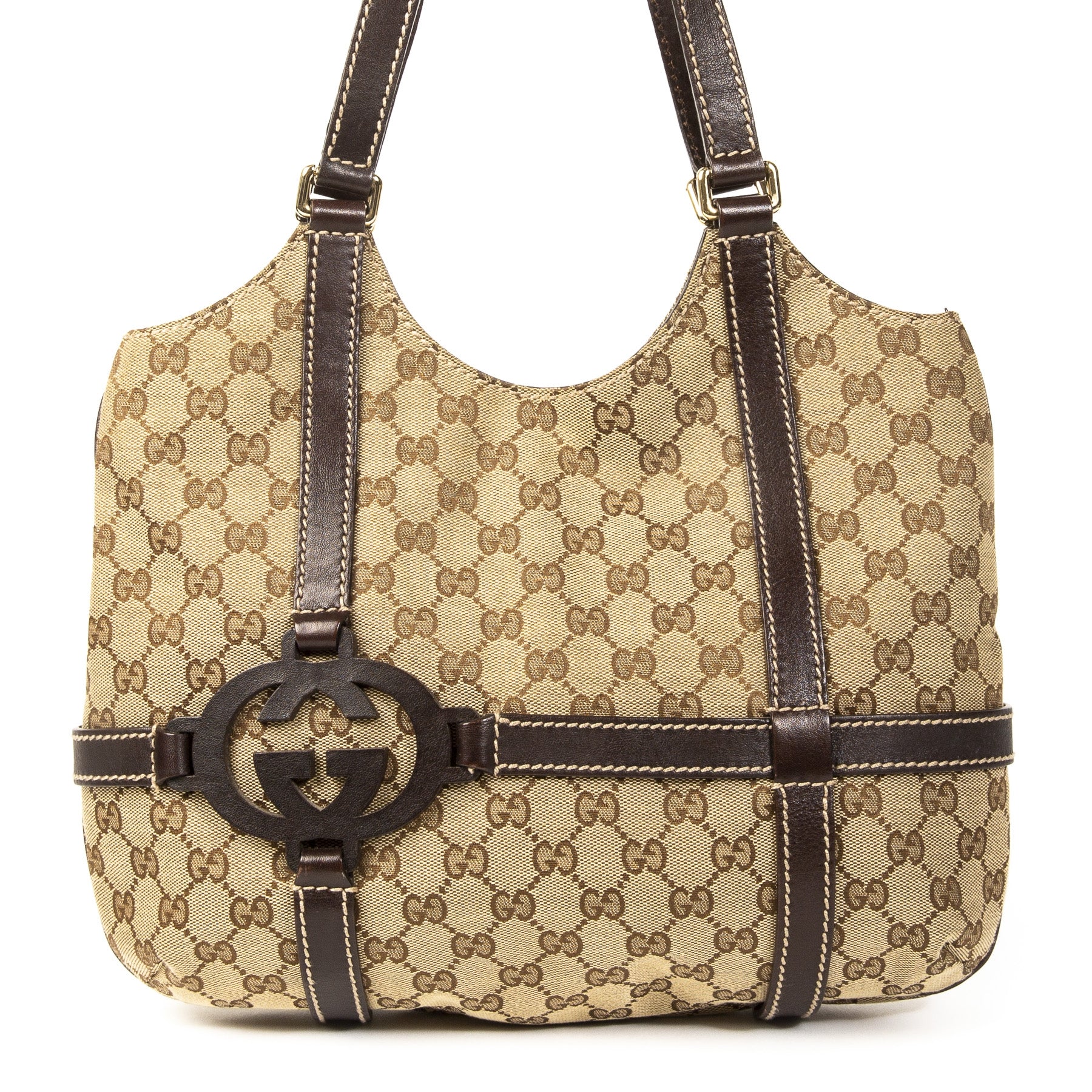 Gucci Monogram GG Logo Shoulder Bag