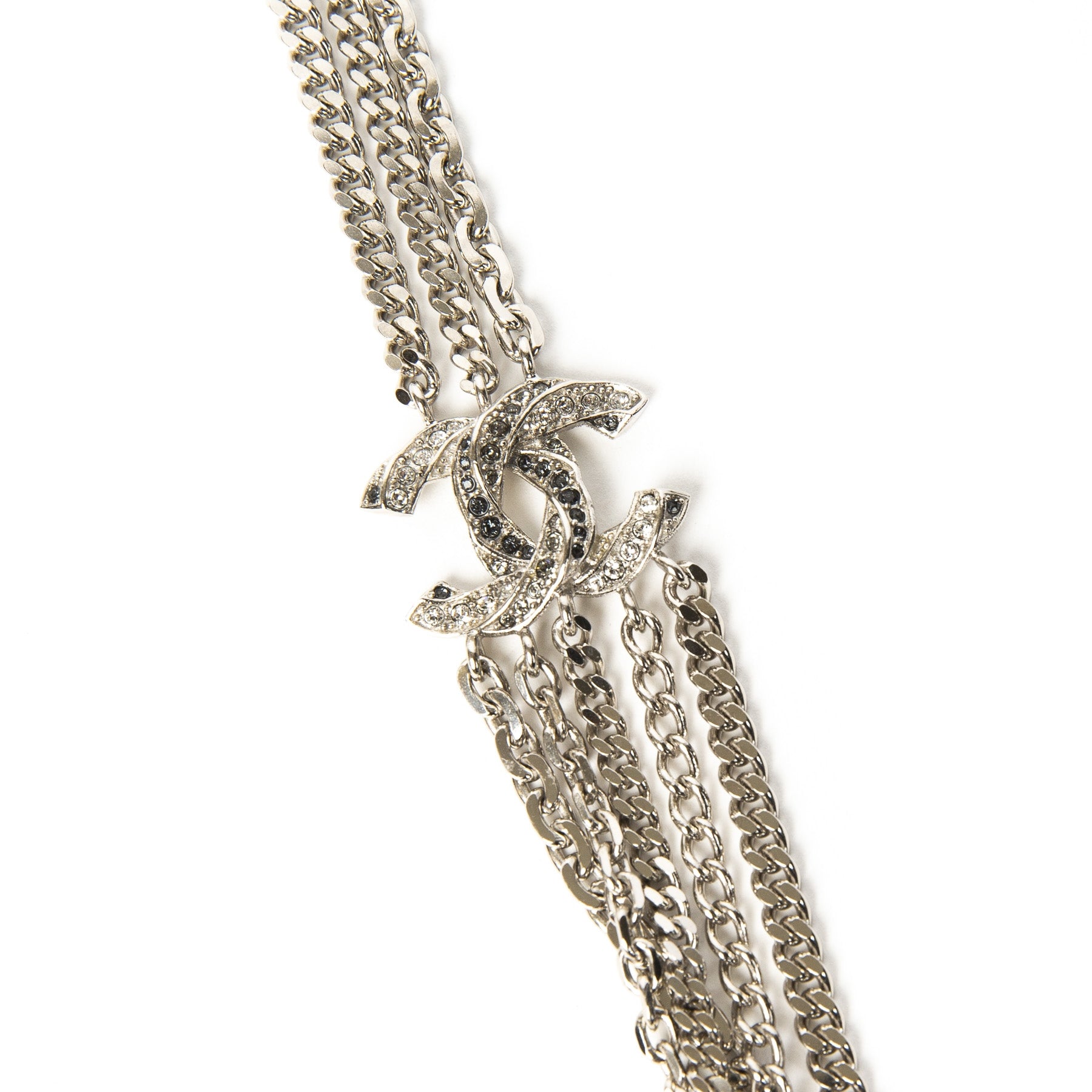 Chanel Chains Silver CC Necklace