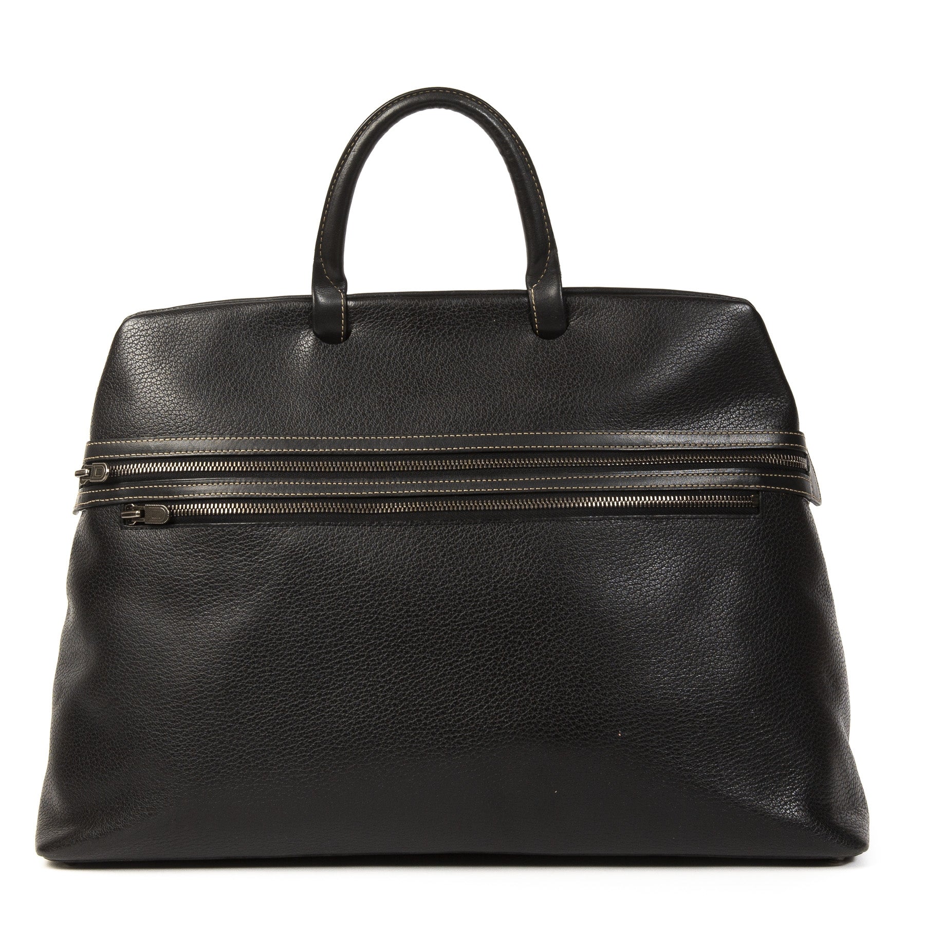 Authentieke Tweedehands Delvaux Deux De Delvaux Black Bag juiste prijs veilig online shoppen webshop luxe merken winkelen Antwerpen België