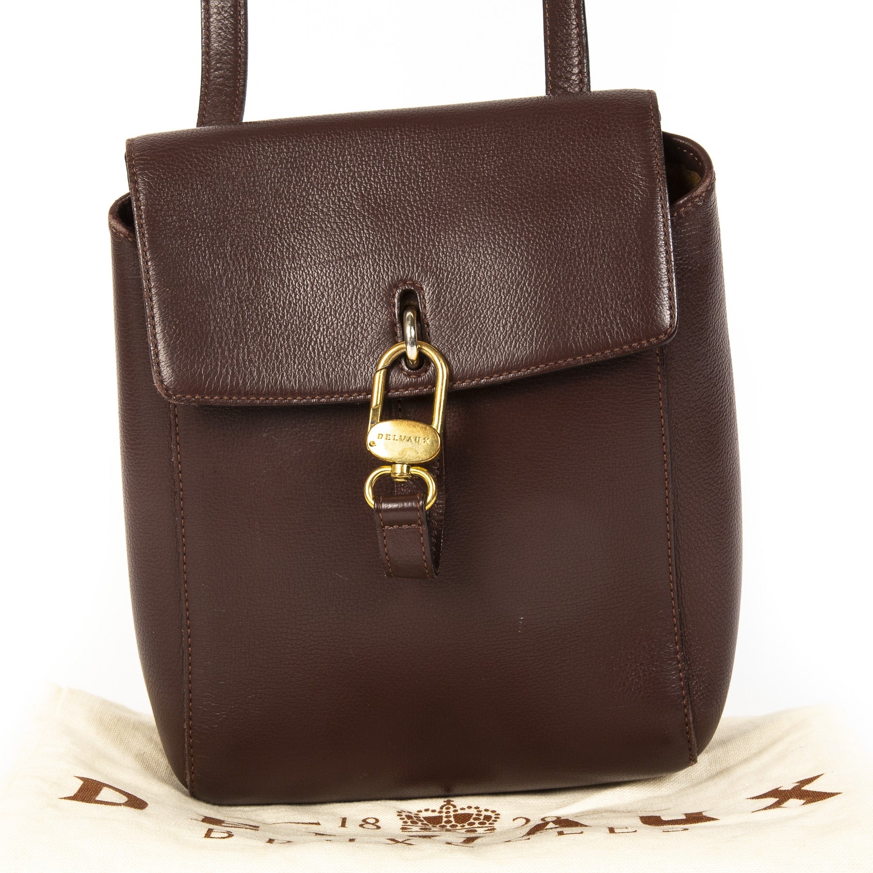 Delvaux Rubis Brown Cross Body shop safe online
