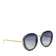 Bulgari Blue Round Sunglasses