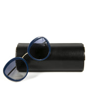 Bulgari Blue Round Sunglasses