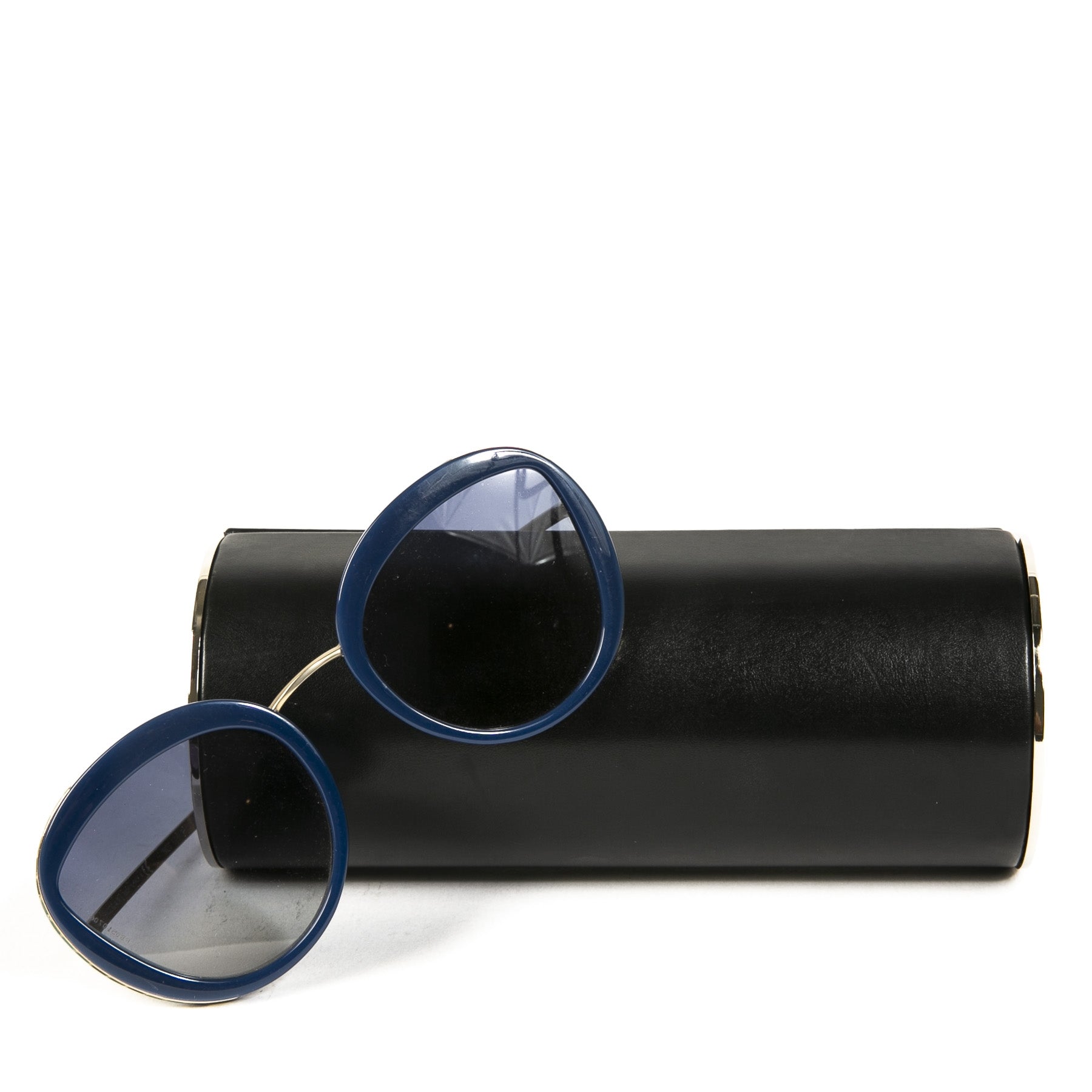 Bulgari Blue Round Sunglasses