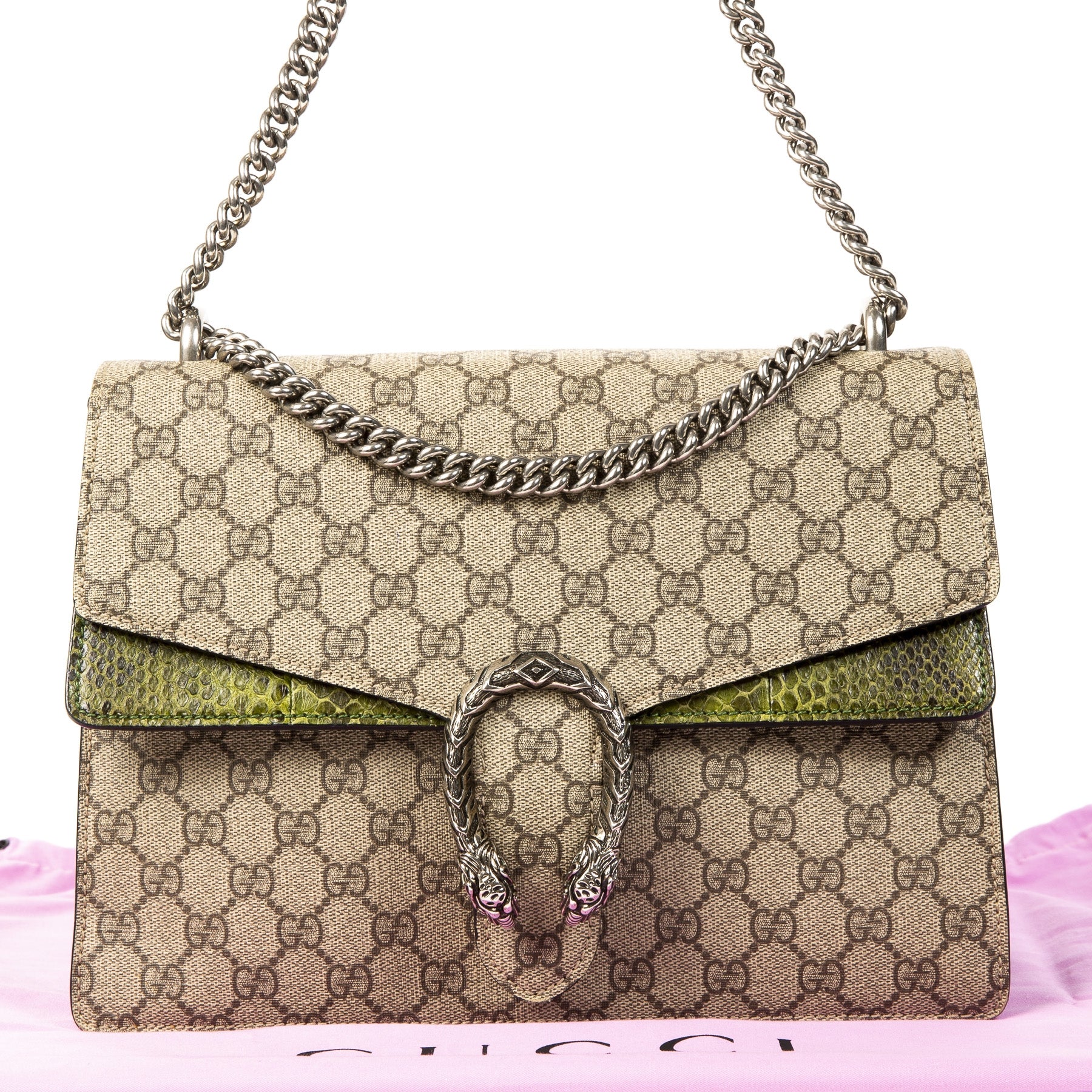 We buy and sell your authentic Gucci GG Supreme Monogram Python Dionysus for the best price