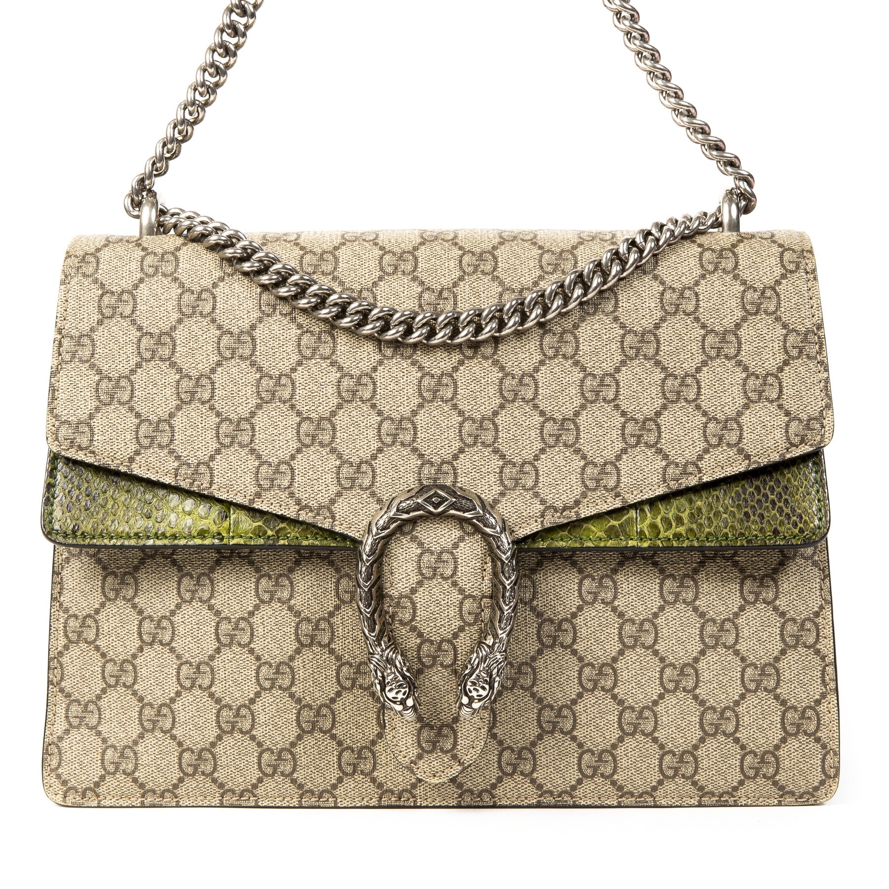 Gucci GG Supreme Monogram Python Dionysus kopen en verkopen aan de beste prijs
