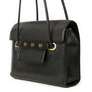 Authentieke tweedehands vintage Delvaux Black D Crossbody Bag koop online webshop LabelLOV