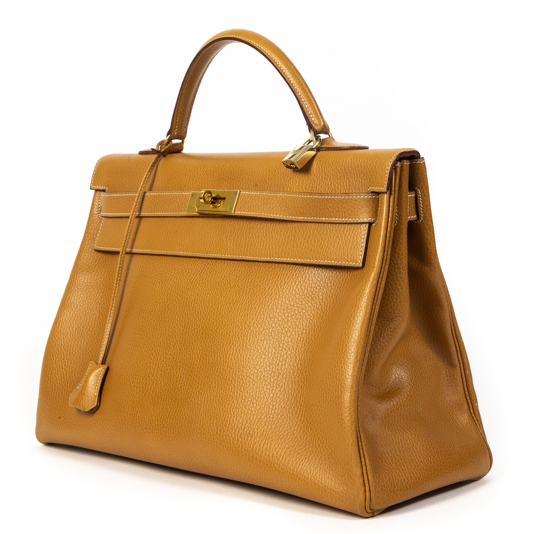 acheter en ligne seconde main Hermes Kelly 40 Natural Sable Ardennes