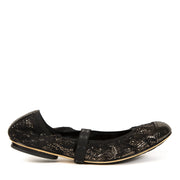 Chanel Black Lace Stretch Ballet Flats