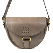 Koop authentieke tweedehands Delvaux taupe leather shoulder bag juiste prijs veilig online winkelen LabelLOV webshop luxe merken winkelen Antwerpen België mode fashion