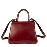 acheter en ligne seconde main Delvaux Vintage Burgundy Boxcalf Brillant PM + Strap