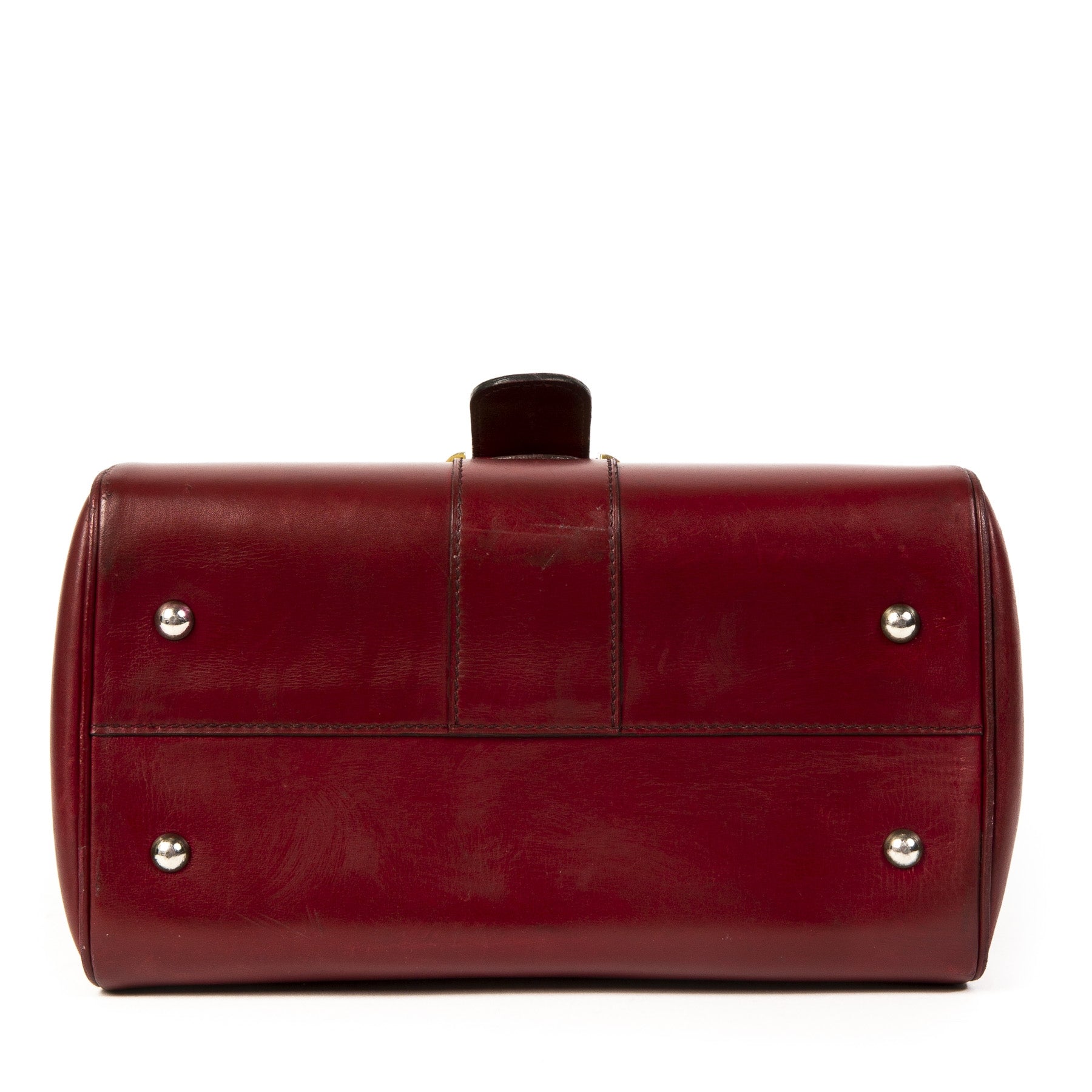 Delvaux Vintage Burgundy Boxcalf Brillant PM + Strap