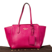 Authentieke Tweedehands Gucci Pink Swing Tote Bag juiste prijs veilig online shoppen luxe merken webshop winkelen Antwerpen België
