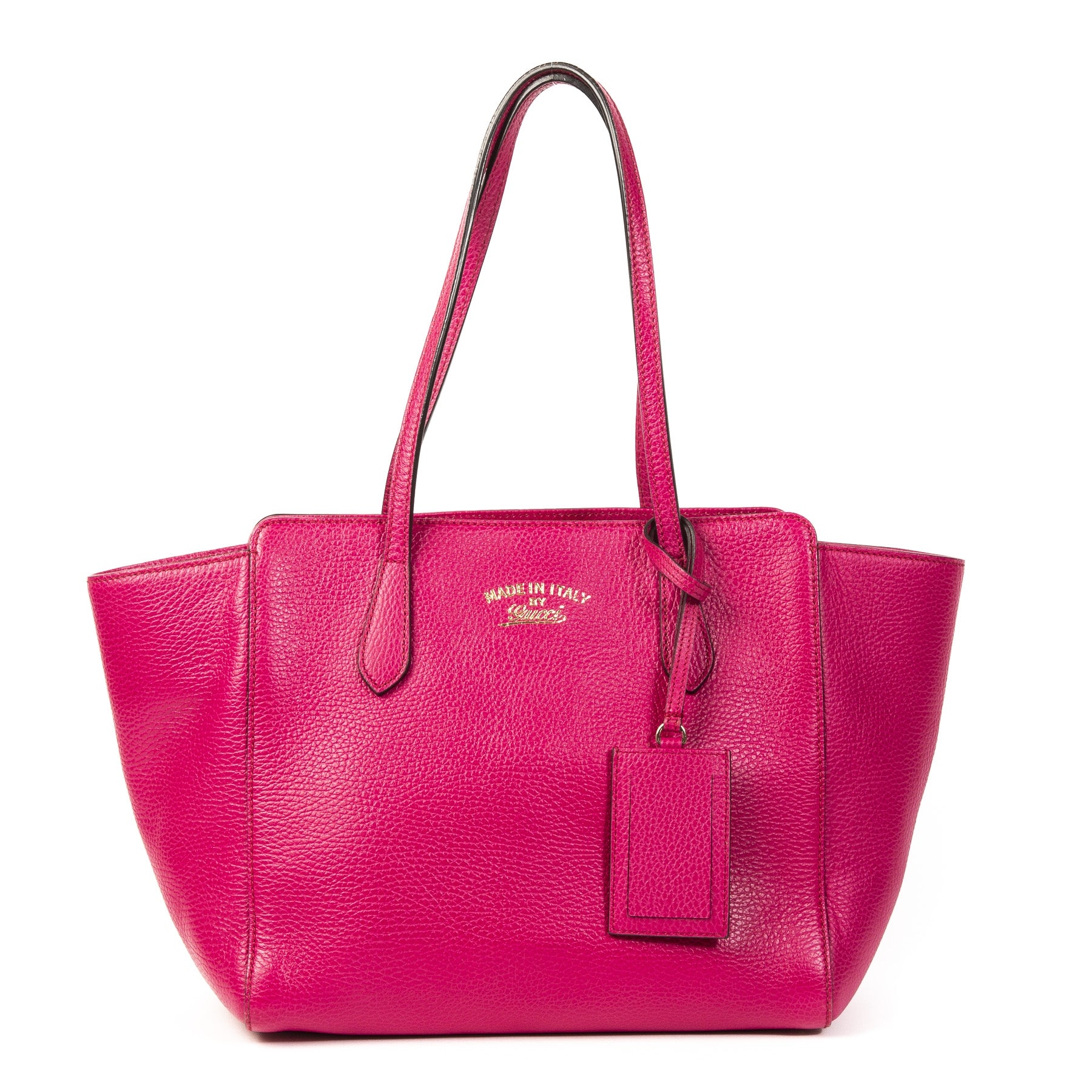 Authentieke Tweedehands Gucci Pink Swing Tote Bag juiste prijs veilig online shoppen luxe merken webshop winkelen Antwerpen België