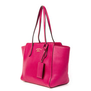 Authentieke Tweedehands Gucci Pink Swing Tote Bag juiste prijs veilig online shoppen luxe merken webshop winkelen Antwerpen België